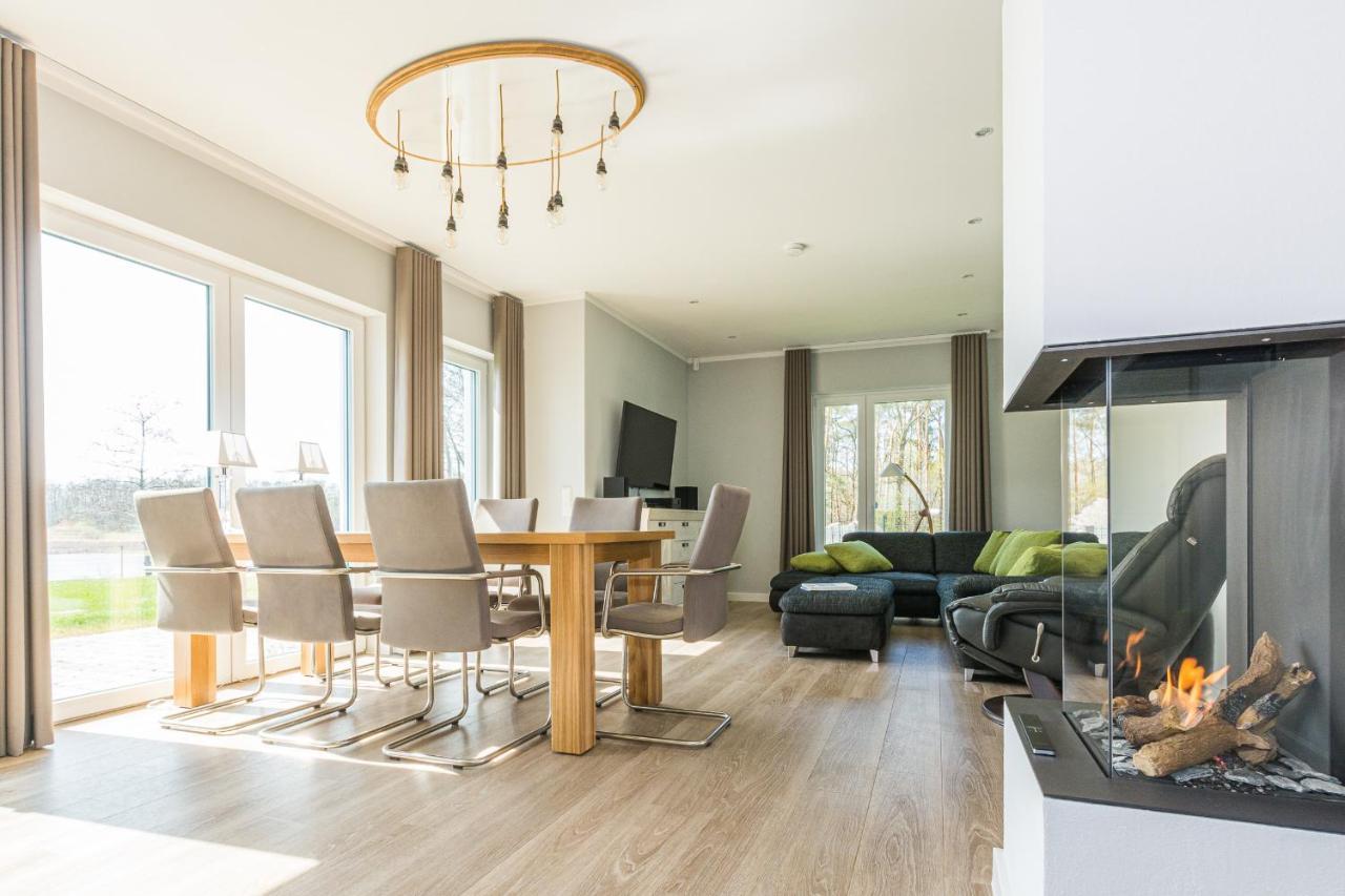 Luxus-See-Domizil Mit Sauna, Kamin Und Boot-130 Qm Fuer 6 Personen Krakow am See Luaran gambar